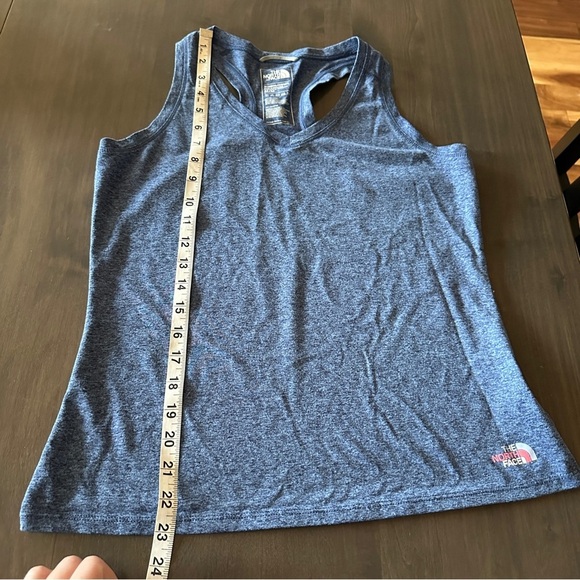 The North Face Blue Heathered Racerback Tank Top M - Picture 3 of 9